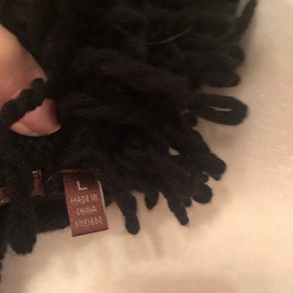 525 AMERICA Black Large Sweater With Double Looped Yarn Collar - Picture 10 of 13